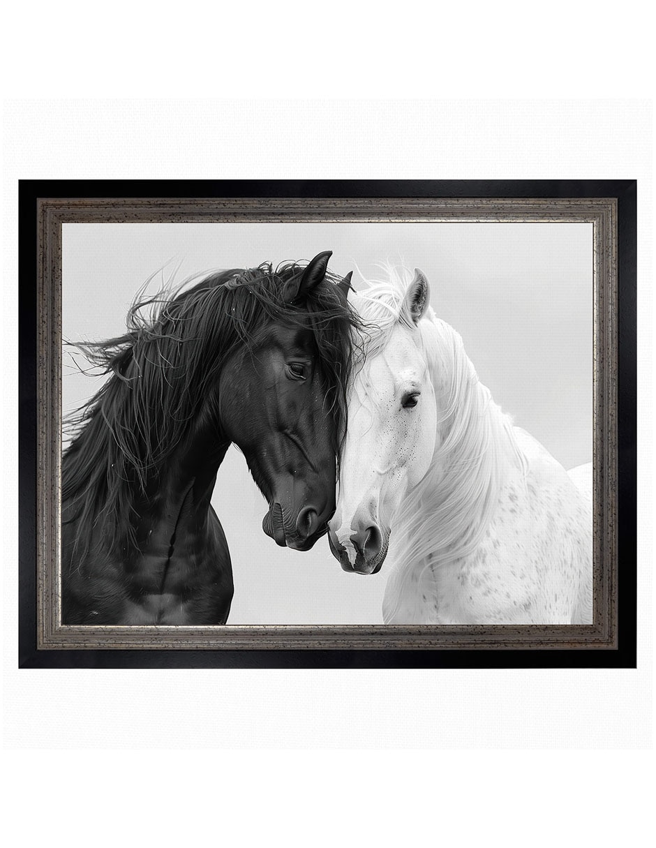 Cuadro decorativo Amor Equino por Annabelle Hall técnica mixta