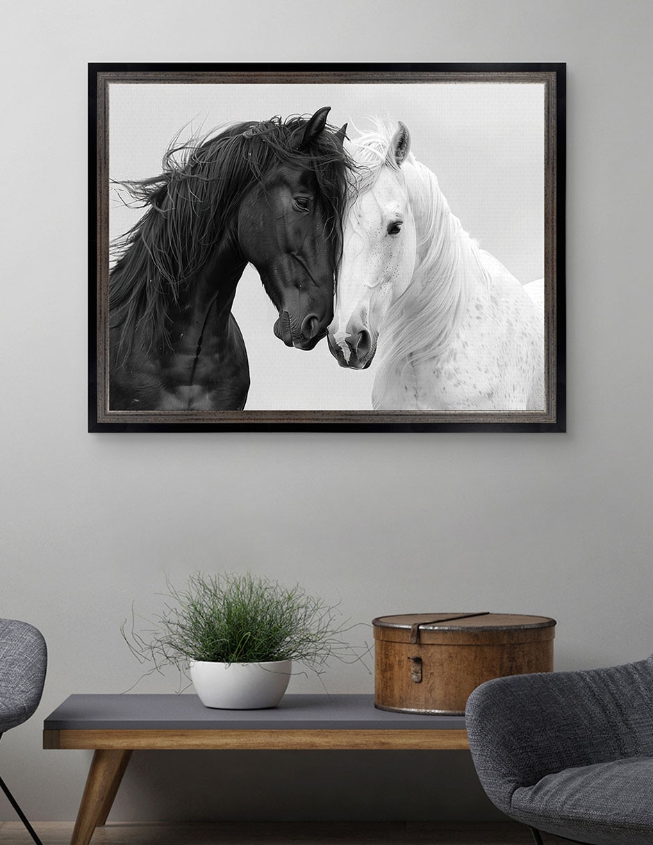 Cuadro decorativo Amor Equino por Annabelle Hall técnica mixta 2