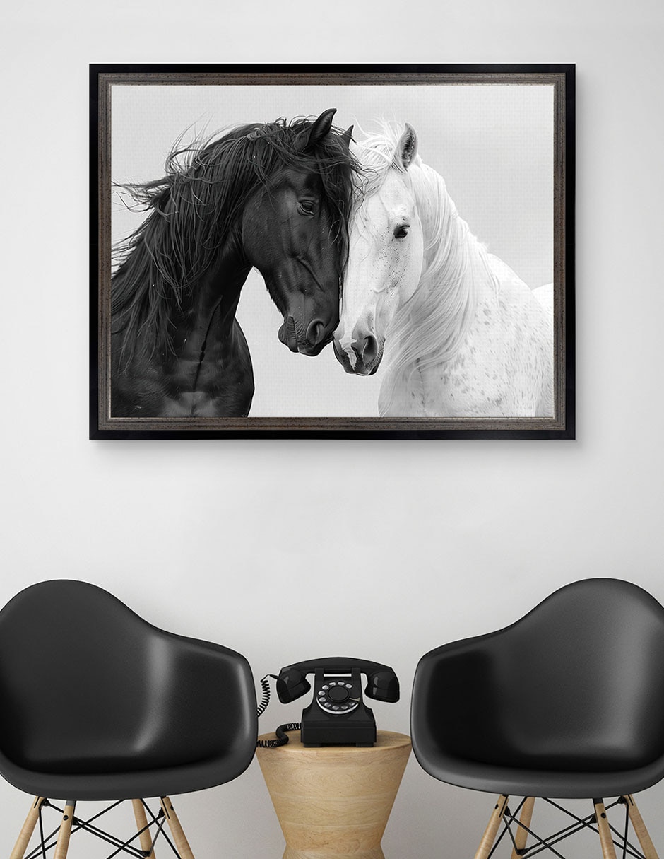 Cuadro decorativo Amor Equino por Annabelle Hall técnica mixta 3