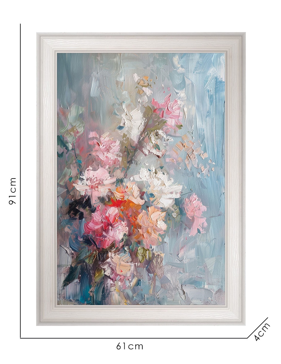 Cuadro decorativo Ramo Rosa Abstracto de Petals Prints Design técnica mixta 8