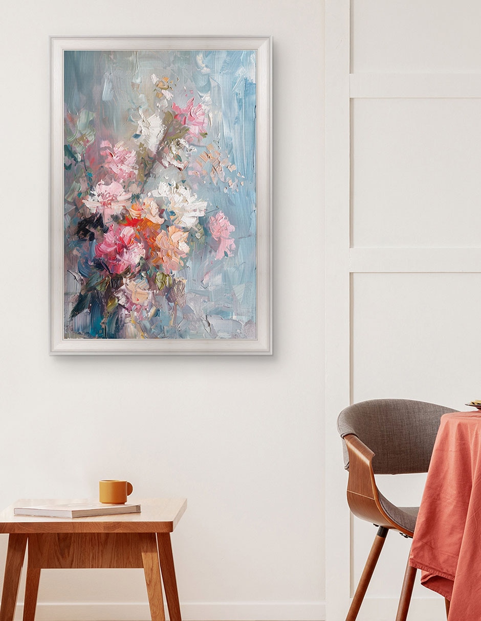 Cuadro decorativo Ramo Rosa Abstracto de Petals Prints Design técnica mixta 4
