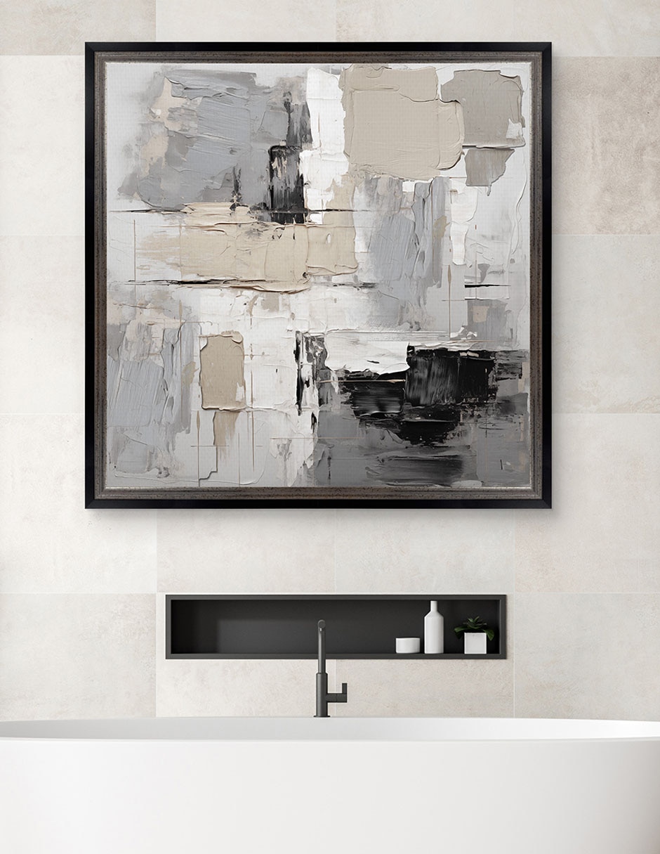 Cuadro decorativo Apagado Ii técnica mixta 4