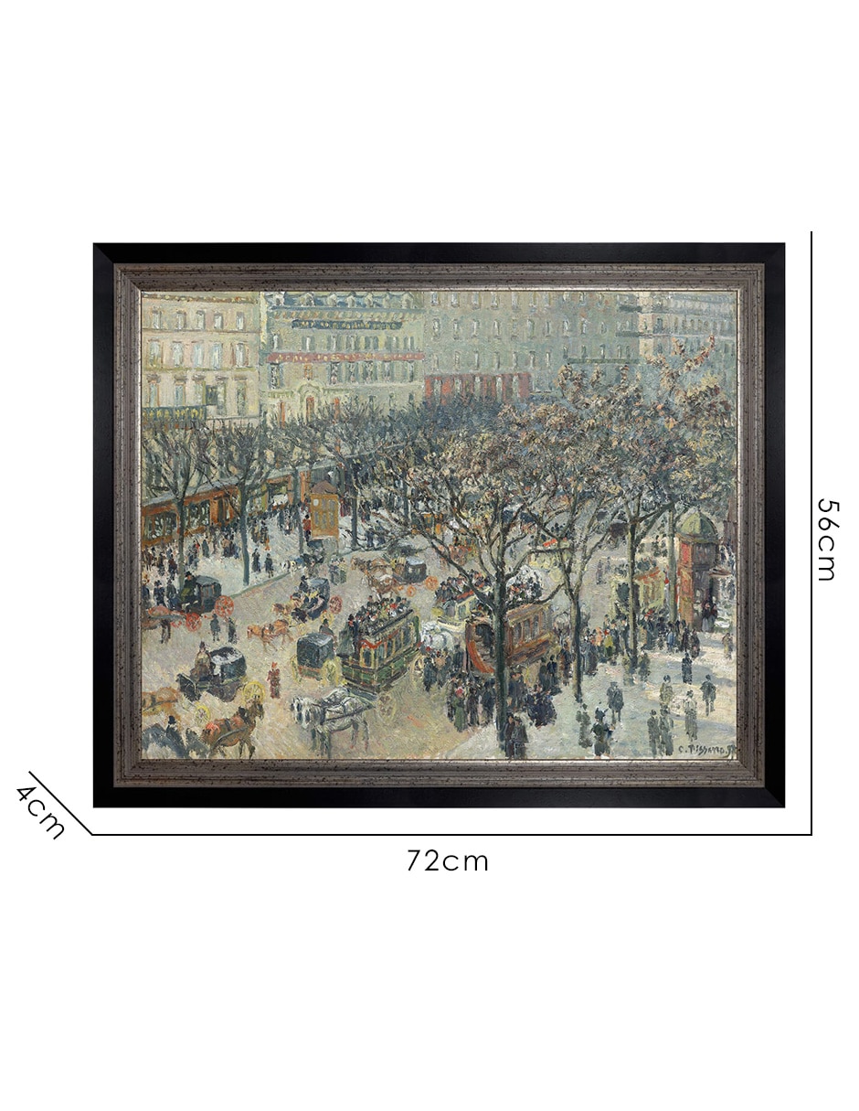 Cuadro decorativo Boulevard Des Italiens por Camille Pissarro técnica mixta 8