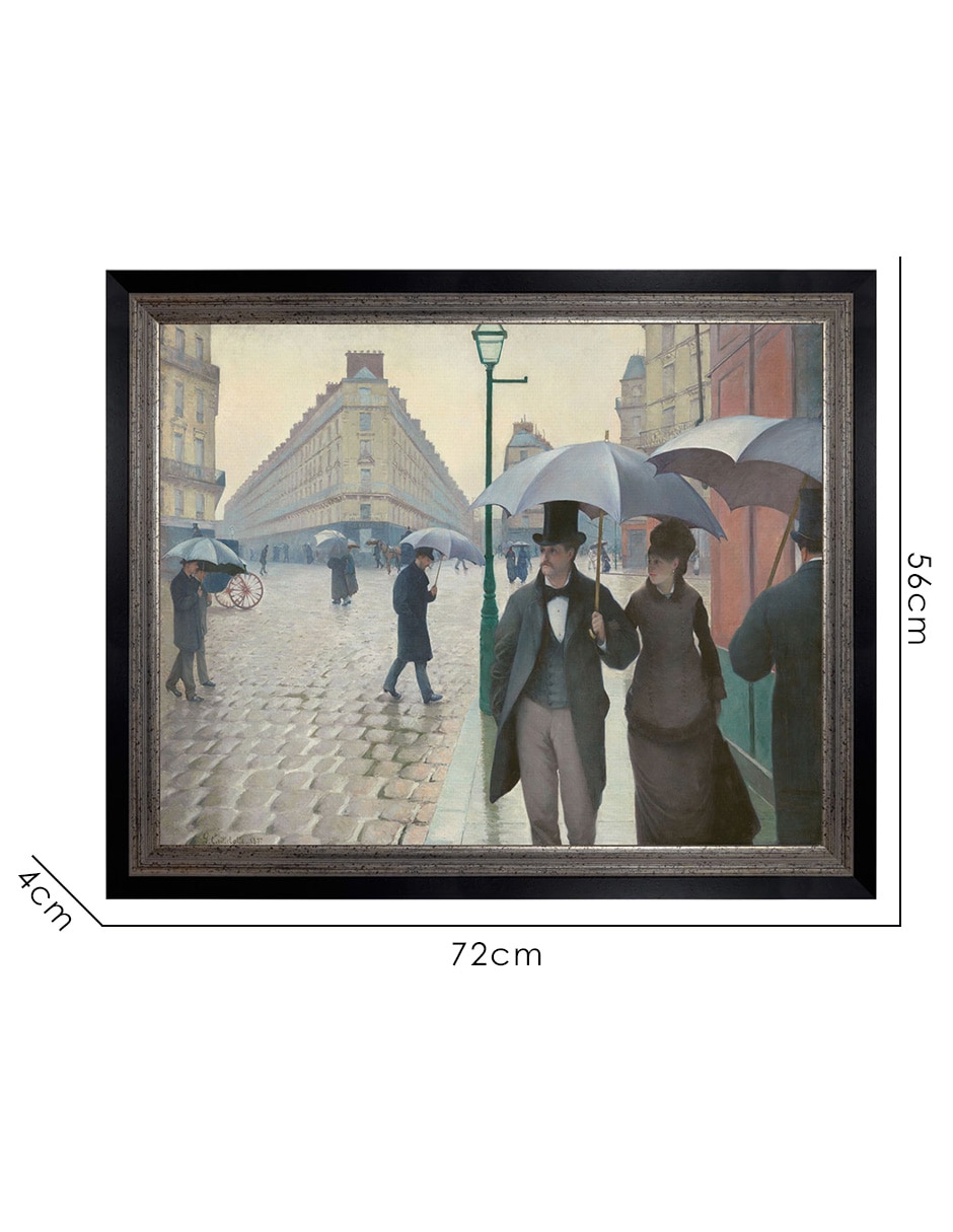 Cuadro decorativo Día Lluvioso en París por Gustave Caillebotte técnica mixta 8