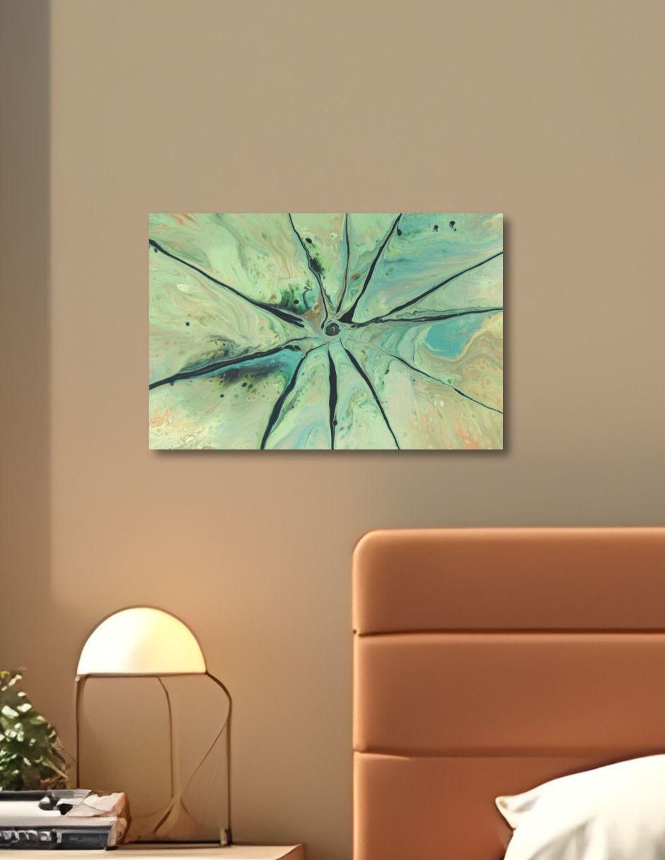 Cuadro decorativo Abstracto Flor Jade 2