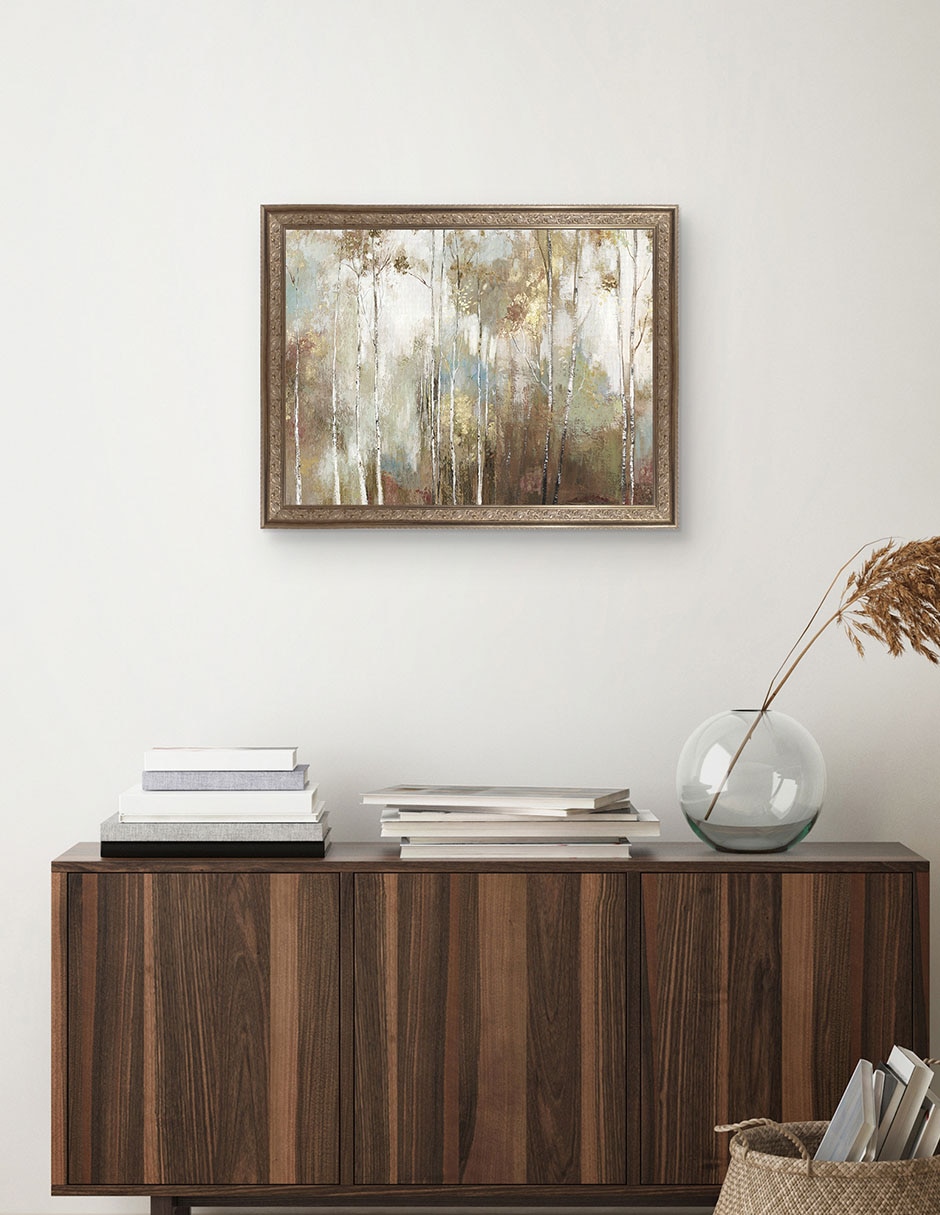 Cuadro decorativo Enmarcado Abedul fino III de Allison Pearce técnica mixta 4