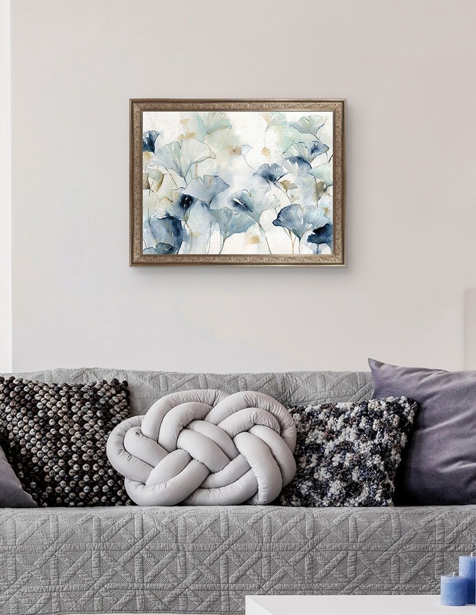 Cuadro decorativo enmarcado- ginkgo en esplendor de carol robinson técnica mixta 5