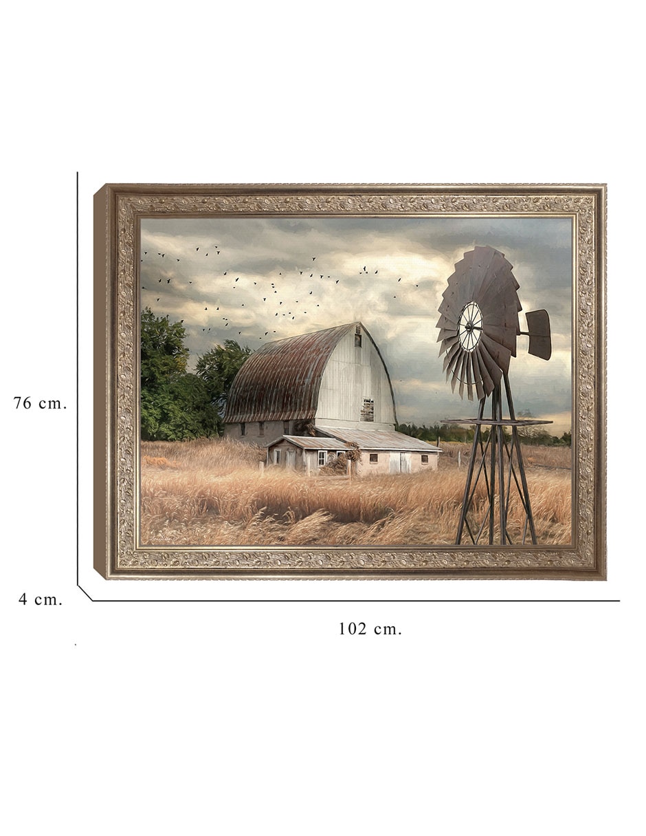 Cuadro decorativo Granja de la bahía Henderson de Lori Deiter técnica mixta 2