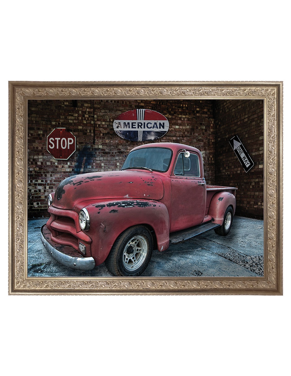 Cuadro decorativo enmarcado- camioneta chevrolet 1954 de lori hutchison técnica mixta Cuadro decorativo enmarcado- camioneta chevrolet 1954 de lori hutchison técnica mixta