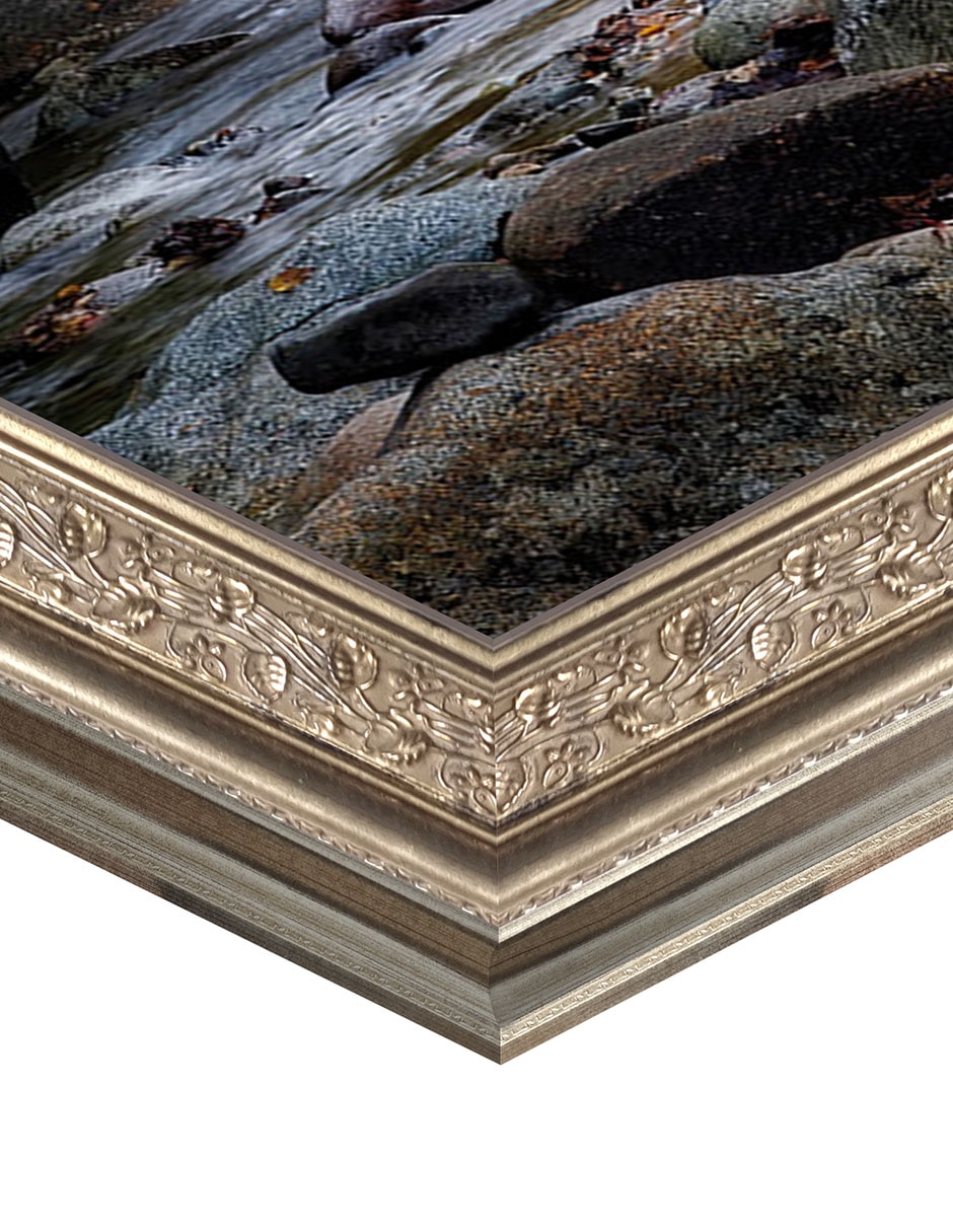 Cuadro decorativo Enmarcado- Saltando piedras de George Oze mixta 2