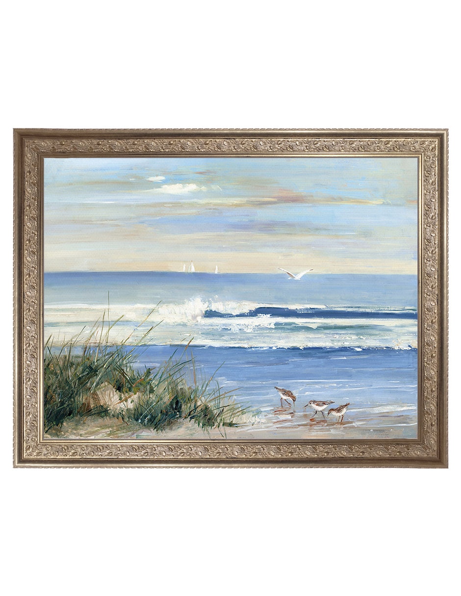 Cuadro decorativo cuadro decorativo Enmarcado- Recolectores de playa de Sally Swatland mixta