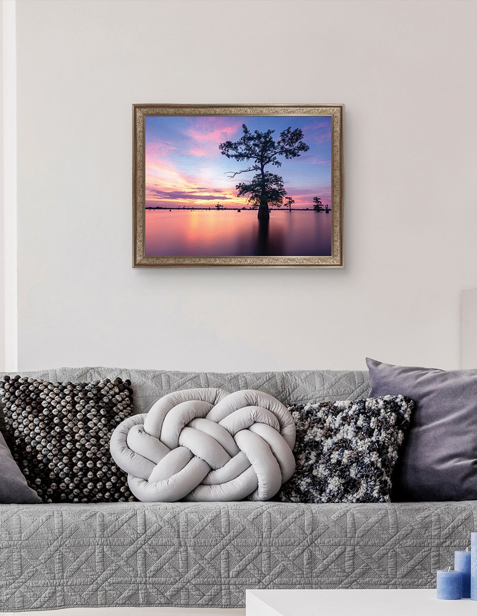 Cuadro decorativo Enmarcado- Atardecer del solsticio de verano de Andy Crawford mixta 5