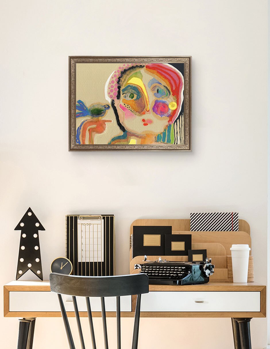 Cuadro decorativo Enmarcado- El hablador de Wyanne mixta 3