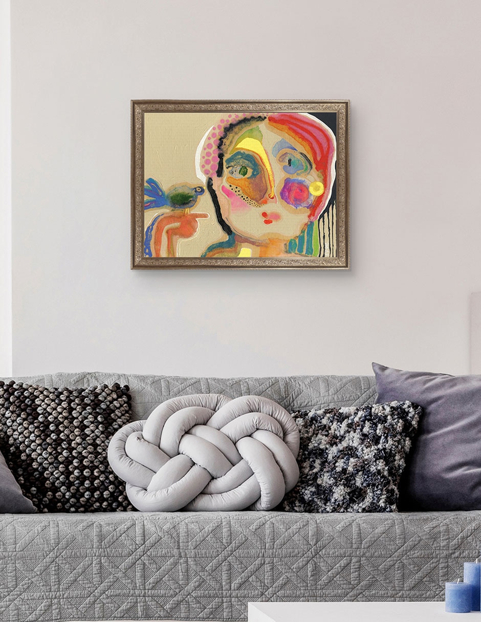 Cuadro decorativo Enmarcado- El hablador de Wyanne mixta 5