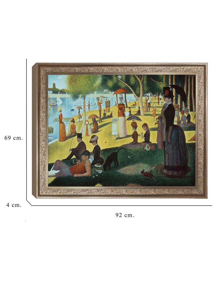 Cuadro decorativo Seurat – tarde de domingo en la isla de portfolio arts group técnica mixta 8