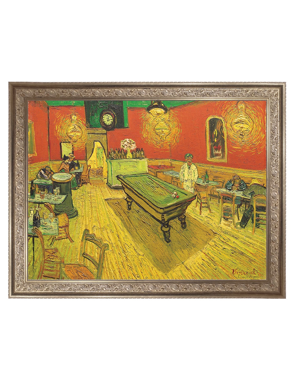 Cuadro decorativo Café nocturno con mesa de billar de Portfolio Arts Group técnica mixta Cuadro decorativo Café nocturno con mesa de billar de Portfolio Arts Group técnica mixta