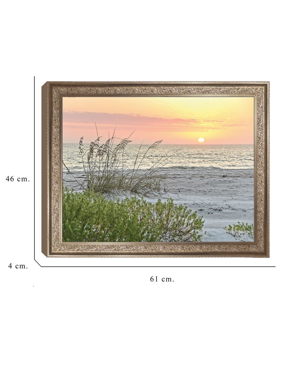Cuadro decorativo Atardecer calmante de Mary Lou Johnson técnica mixta 2