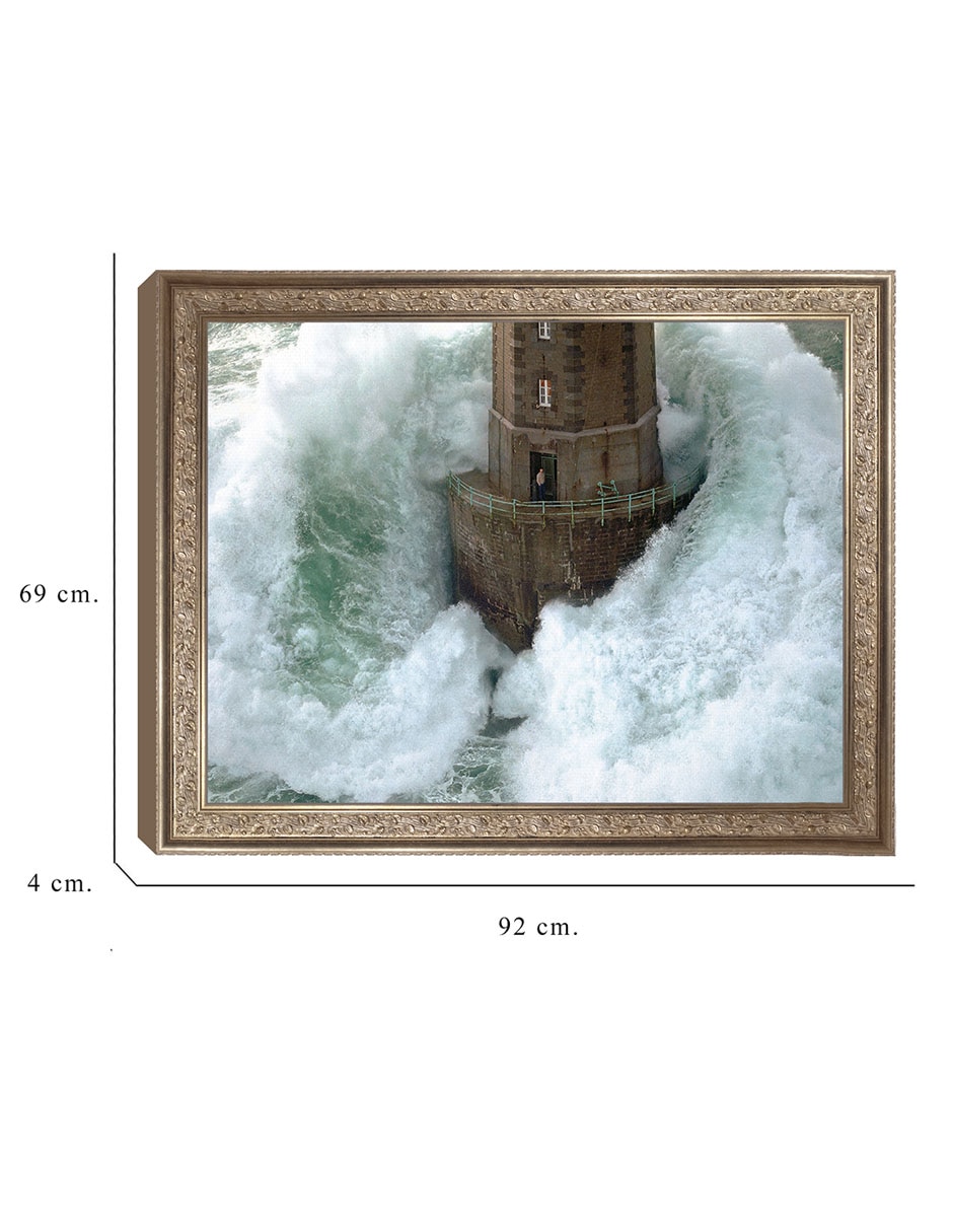 Cuadro decorativo Faros en la tormenta – la jument de Jean Guichard técnica mixta 2