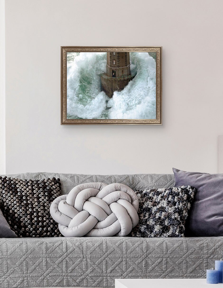 Cuadro decorativo Faros en la tormenta – la jument de Jean Guichard técnica mixta 5