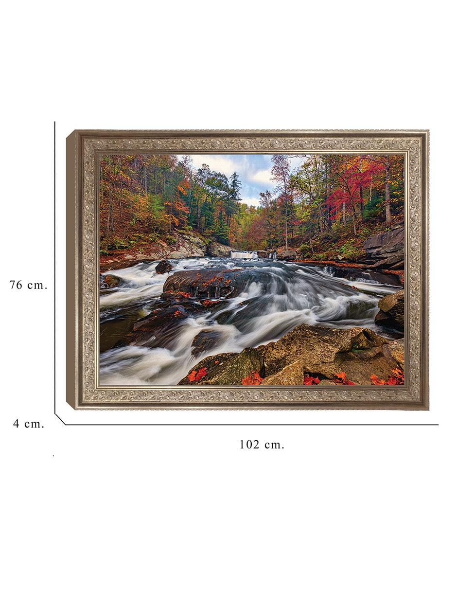 Cuadro decorativo Otoño debajo de pequeñas cascadas de Andy Crawford técnica mixta 8