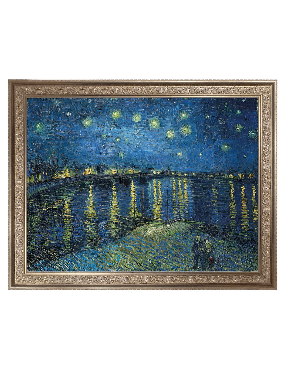 Cuadro decorativo Noche estrellada sobre el ródano (1888) de Vincent Van Gogh técnica mixta