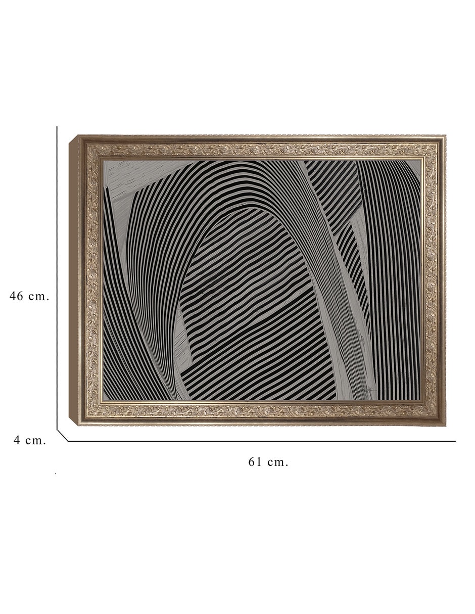 Cuadro decorativo Tejido gris I de Mike Schick técnica mixta 2