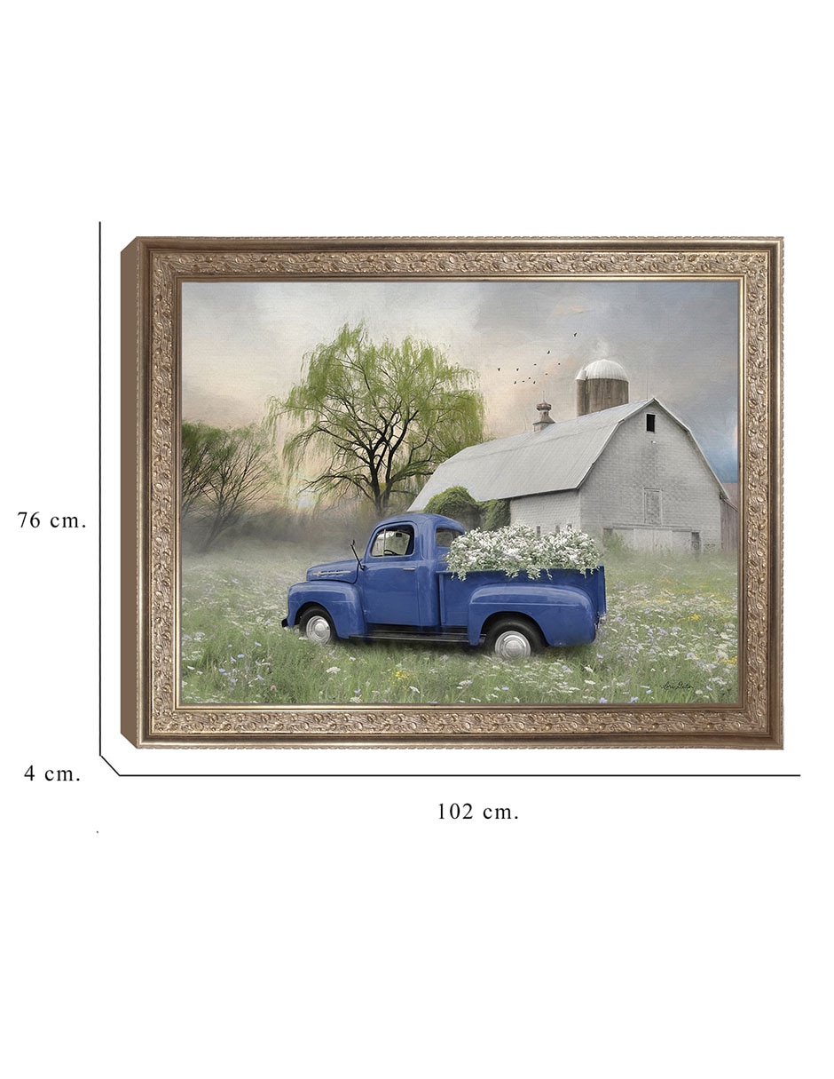 Cuadro decorativo Primavera de antaño de Lori Deiter técnica mixta 2