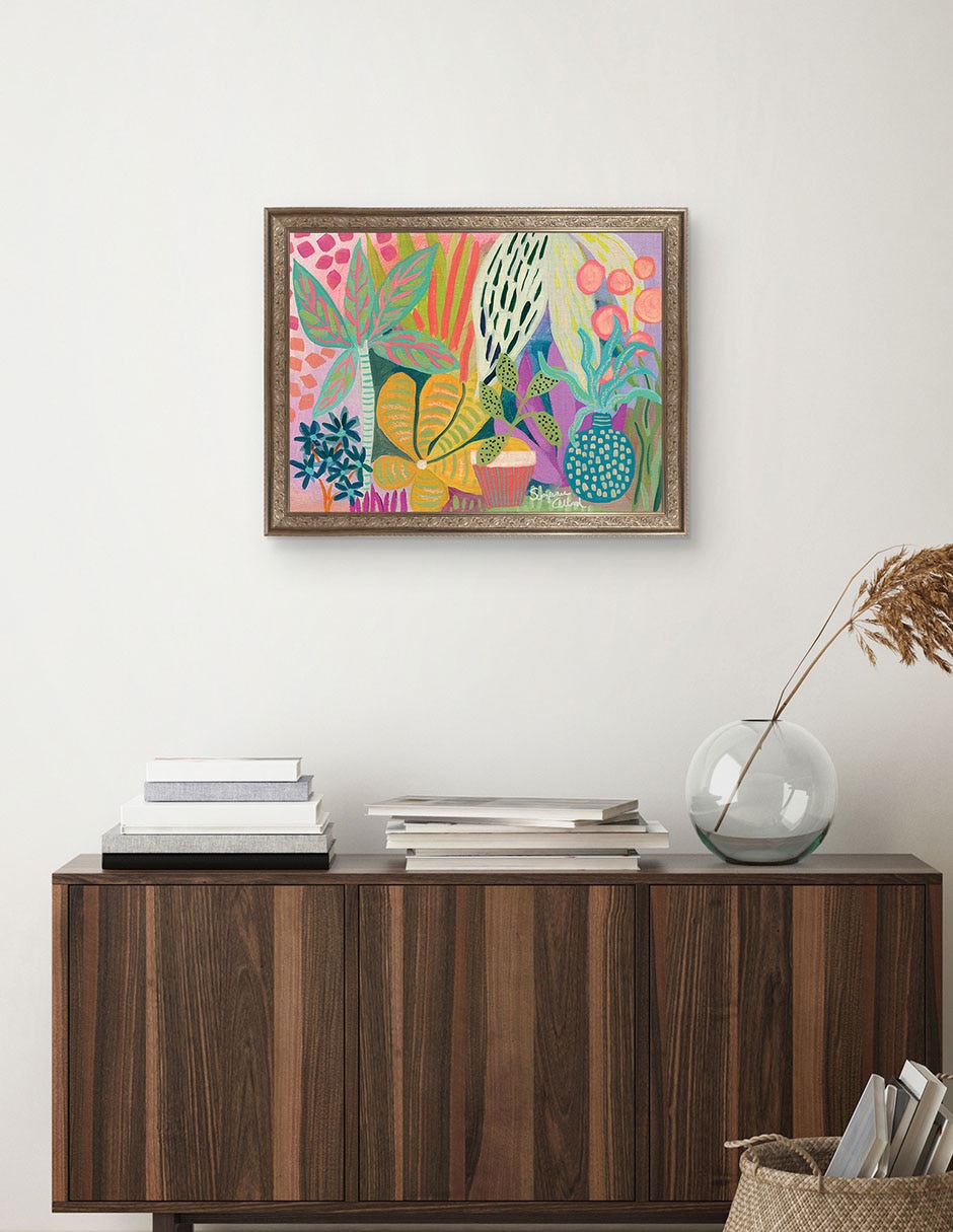 Cuadro decorativo Paraíso de palmeras de Suzanne Allard técnica mixta 4