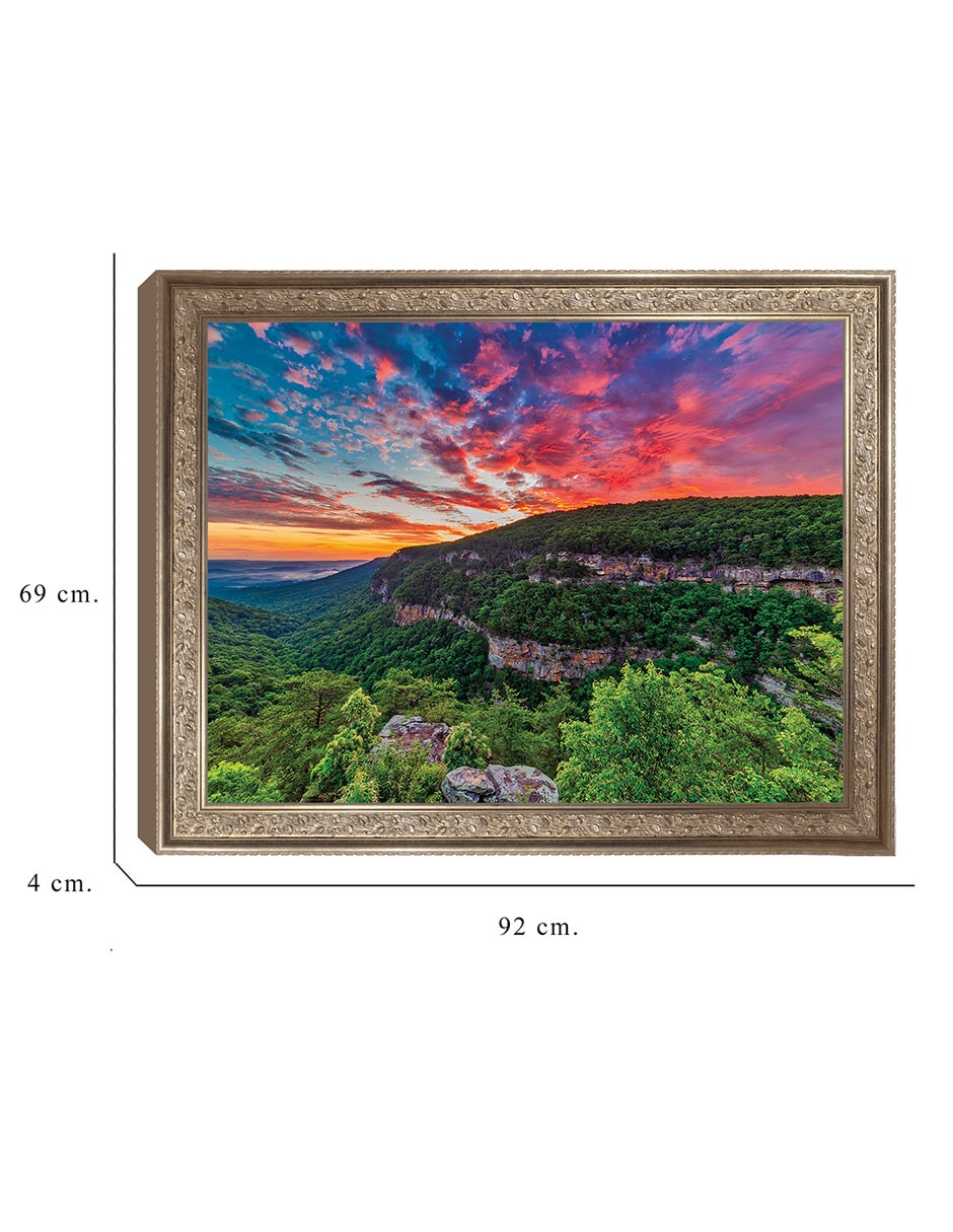 Cuadro decorativo Amanecer en Cloudland Canyon de Andy Crawford técnica mixta 3