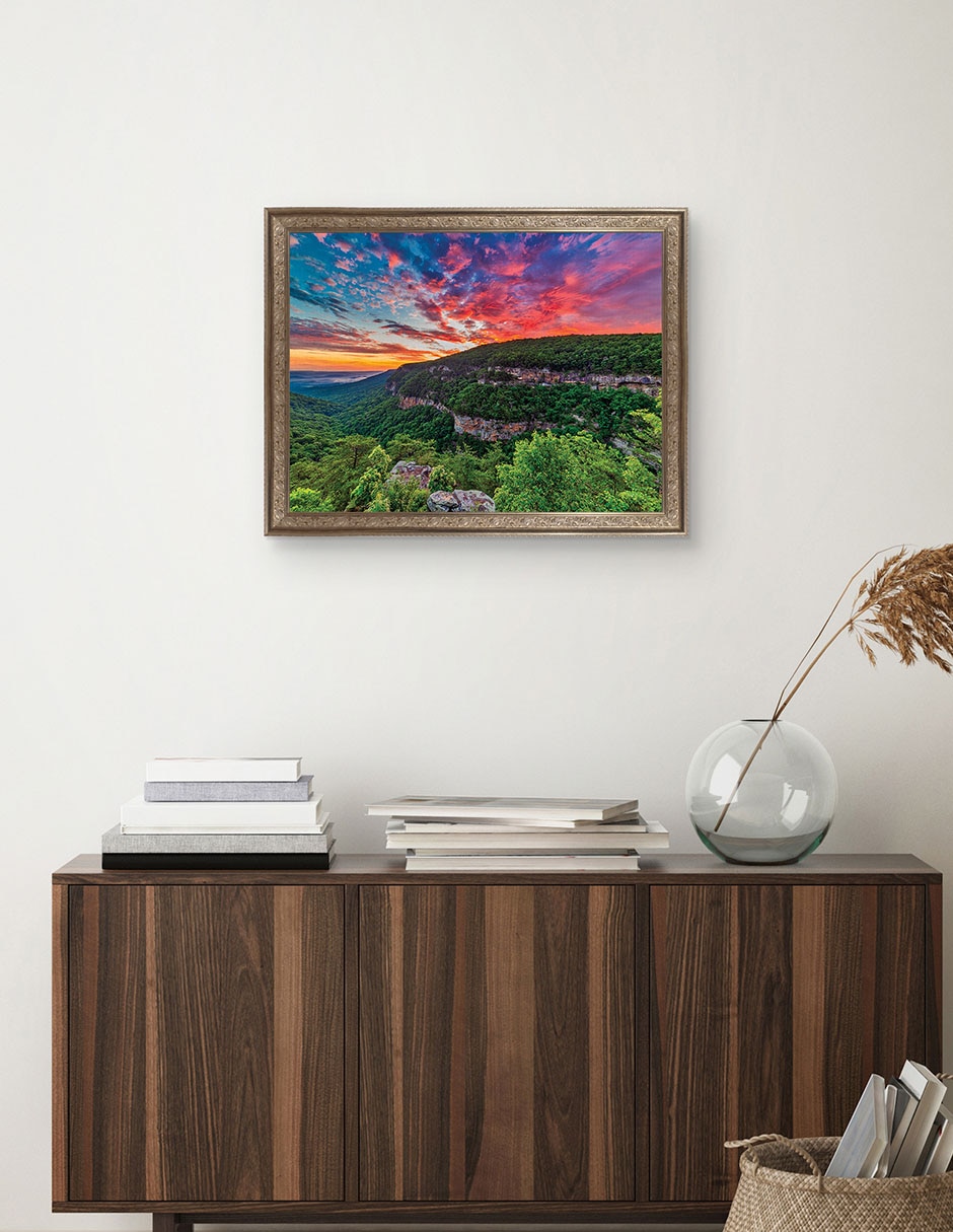 Cuadro decorativo Amanecer en Cloudland Canyon de Andy Crawford técnica mixta 4