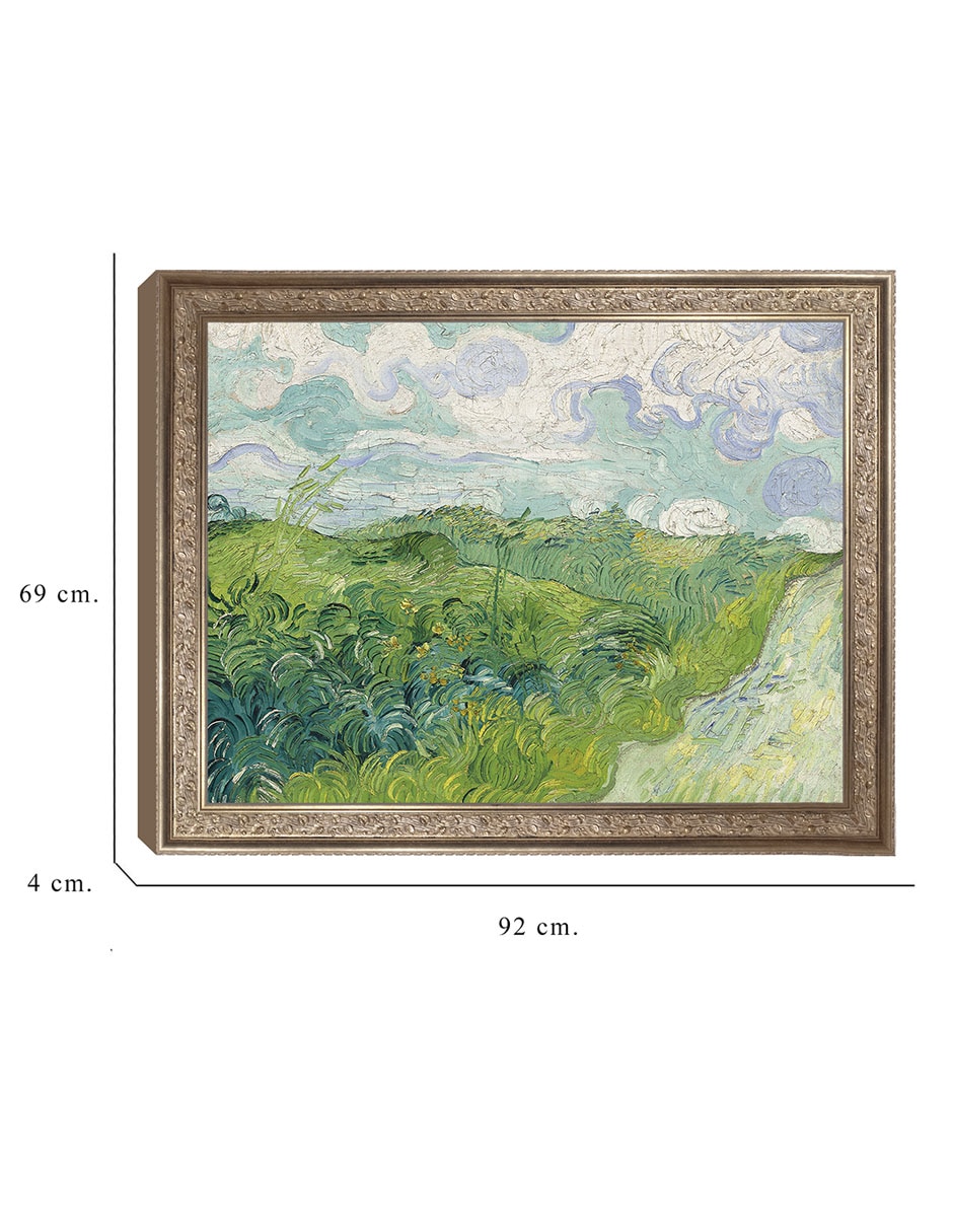 Cuadro decorativo Campos de trigo verde, Auvers (1890) de Vincent Van Gogh técnica mixta 2