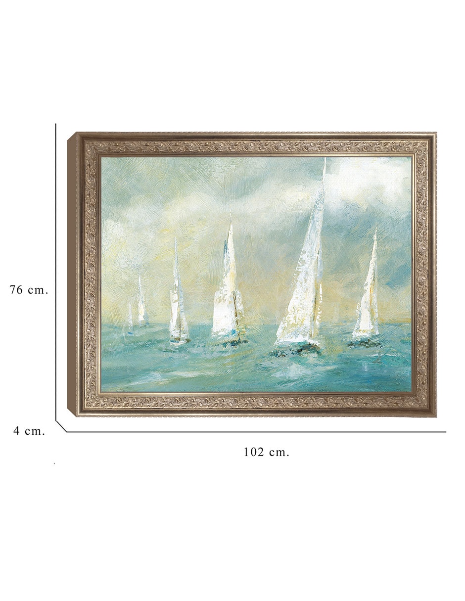 Cuadro decorativo Brisa marina de Carol Robinson técnica mixta 8