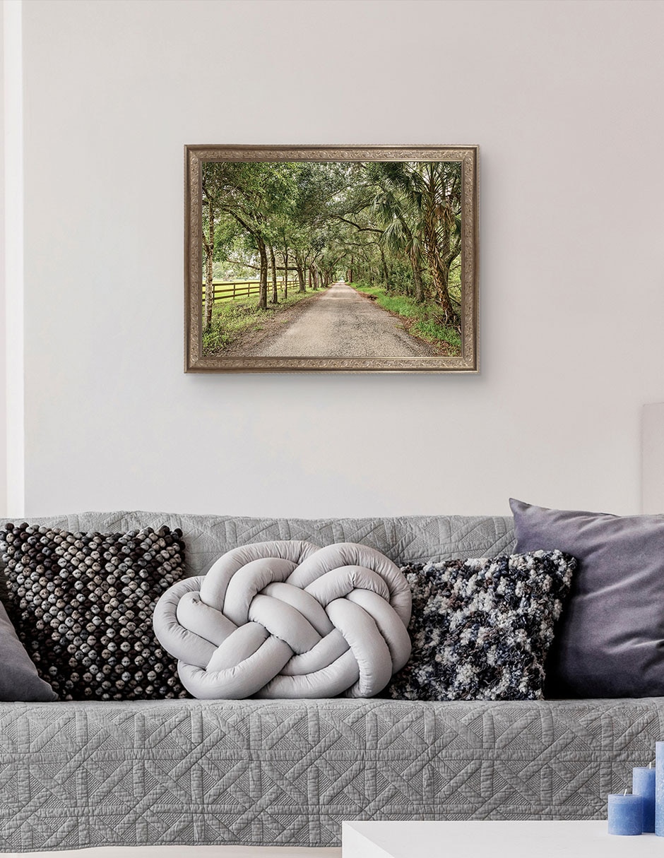 Cuadro decorativo Caminos rurales llévame a casa de Mary Lou Johnson técnica mixta 5