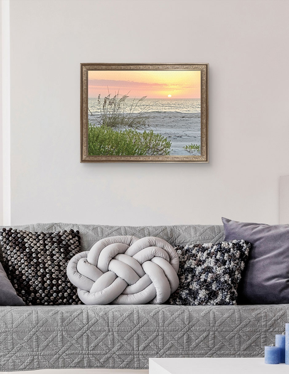 Cuadro decorativo Atardecer calmante de Mary Lou Johnson técnica mixta 5