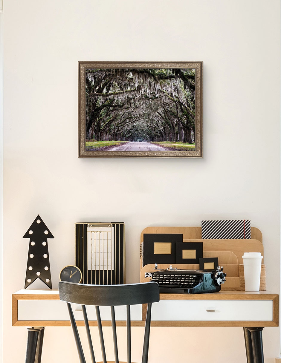 Cuadro decorativo Callejón Wormsloe de Andy Crawford técnica mixta 3