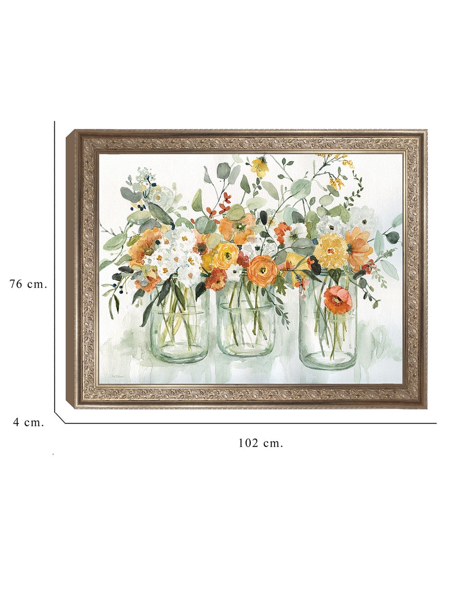 Cuadro decorativo Tres bellezas de Carol Robinson técnica mixta 8