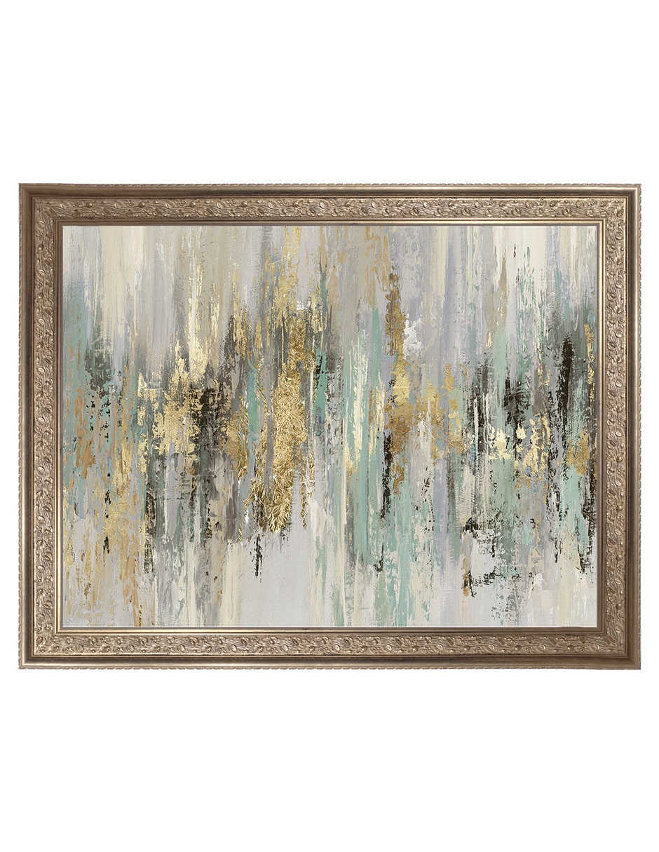 Cuadro decorativo Oro líquido I de Tom Reeves técnica mixta