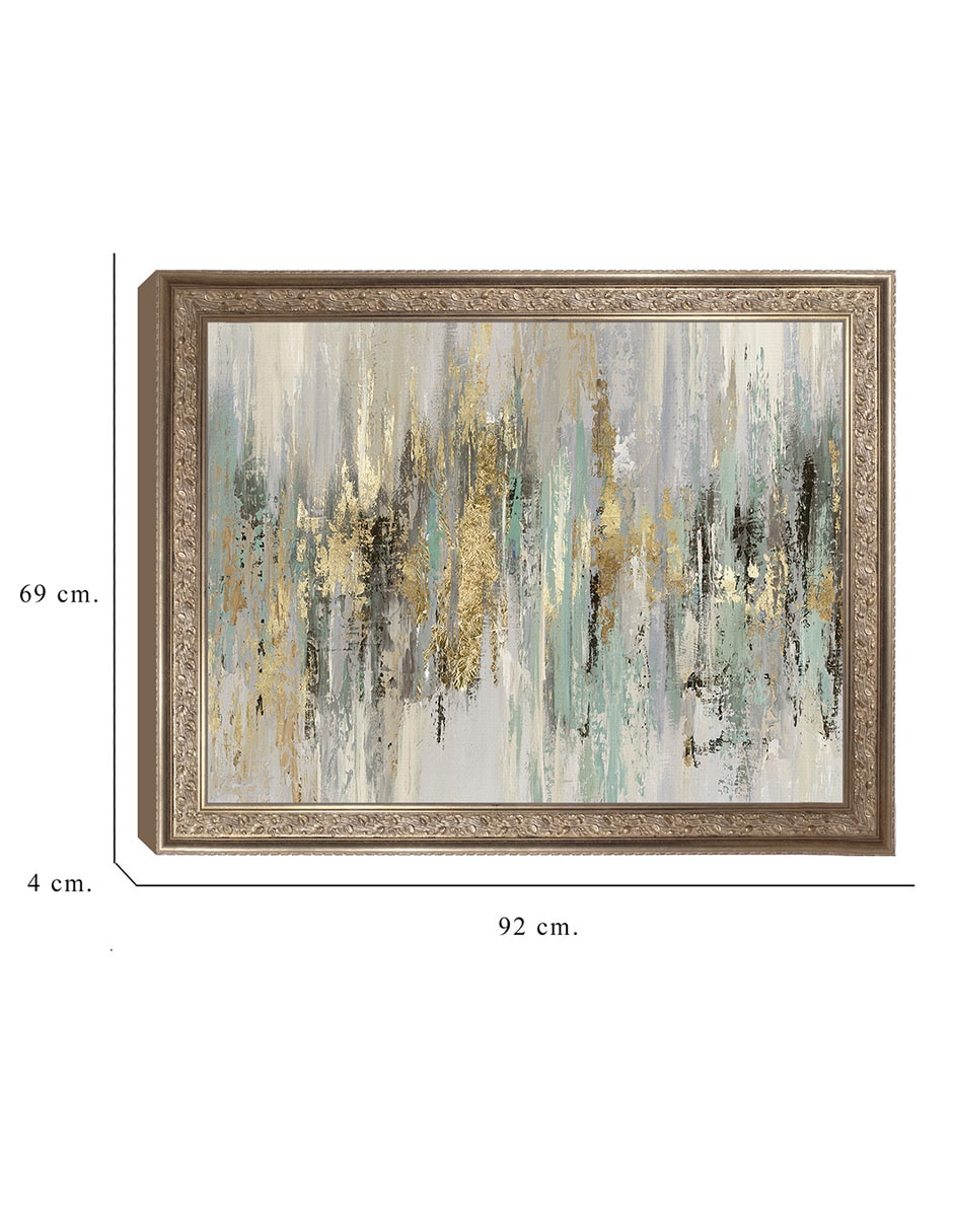 Cuadro decorativo Oro líquido I de Tom Reeves técnica mixta 2
