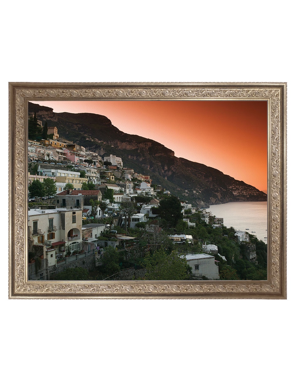 Cuadro decorativo Pueblo en la ladera de Campania de Panoramic Images técnica mixta