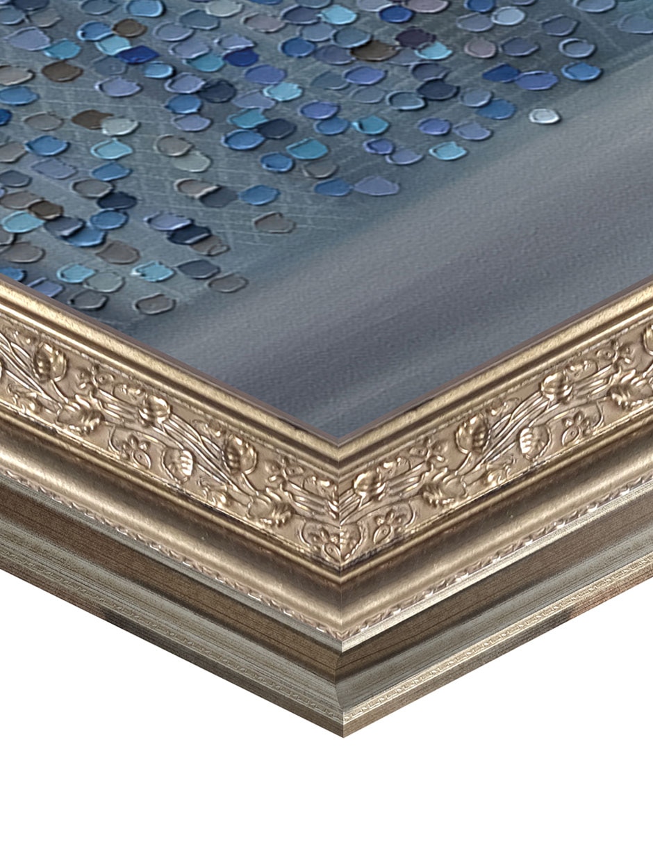 Cuadro decorativo Lluvia azul de Ekaterina Ermilkina técnica mixta 2