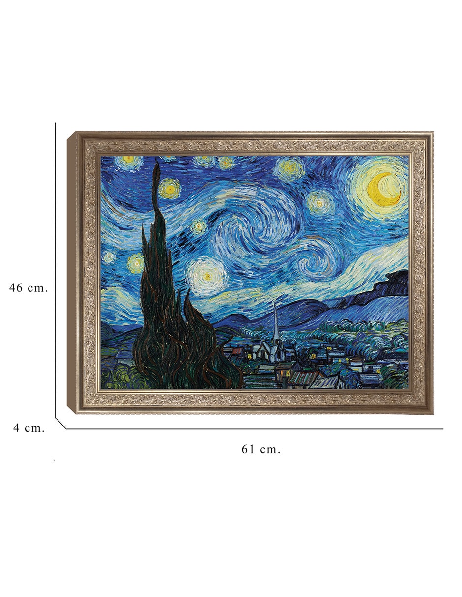 Cuadro decorativo La noche estrellada (1889 de Vincent Van Gogh técnica mixta 8