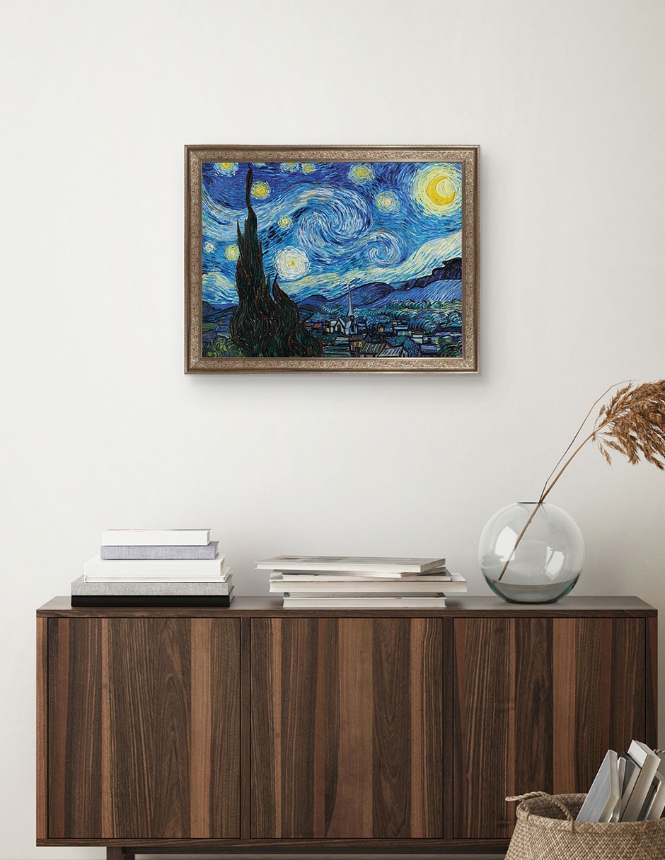 Cuadro decorativo La noche estrellada (1889 de Vincent Van Gogh técnica mixta 4