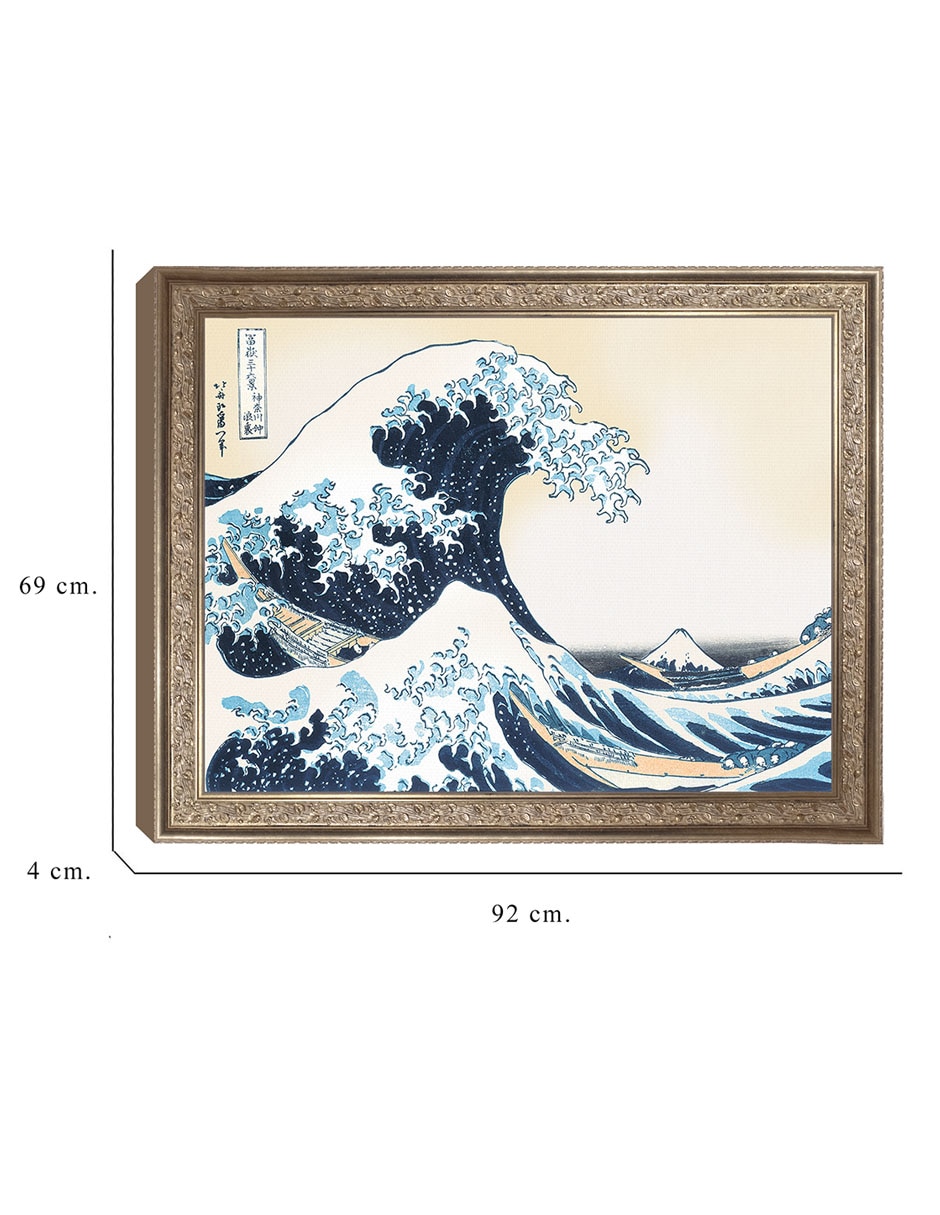 Cuadro decorativo Hokusai – La gran ola de Portfolio Arts Group técnica mixta 8