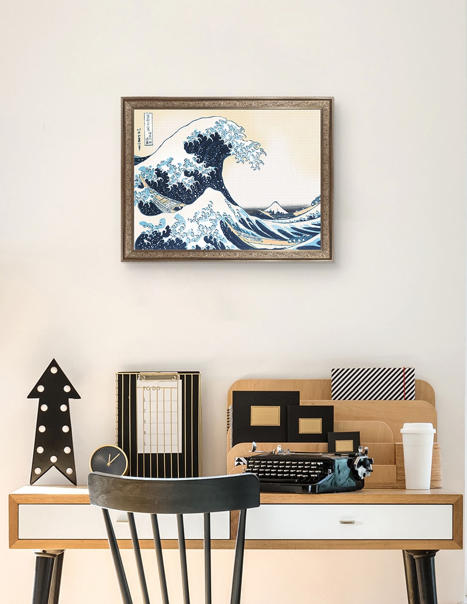Cuadro decorativo Hokusai – La gran ola de Portfolio Arts Group técnica mixta 3