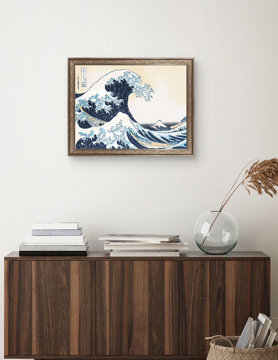 Cuadro decorativo Hokusai – La gran ola de Portfolio Arts Group técnica mixta 4