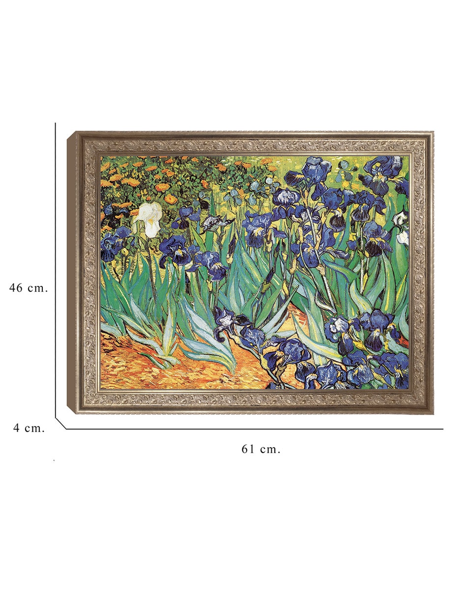Cuadro decorativo Van Gogh – Jardín de iris de Portfolio Arts Group técnica mixta 8