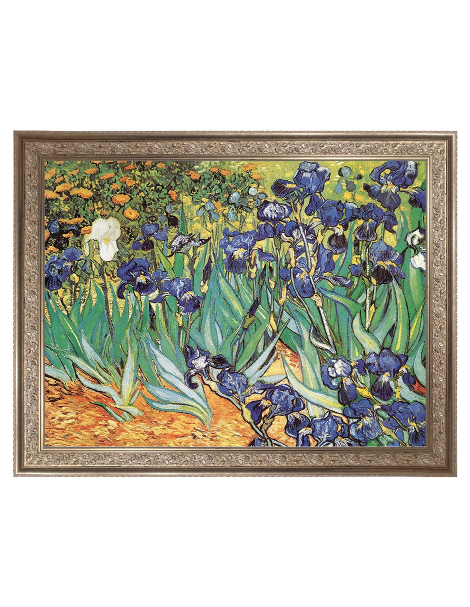 Cuadro decorativo Van Gogh – Jardín de iris de Portfolio Arts Group técnica mixta