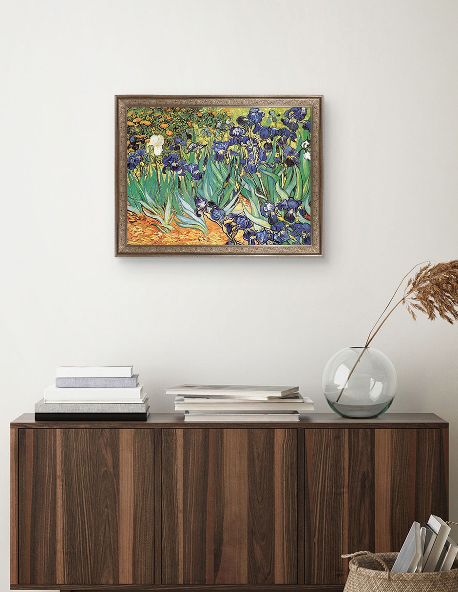 Cuadro decorativo Van Gogh – Jardín de iris de Portfolio Arts Group técnica mixta 4