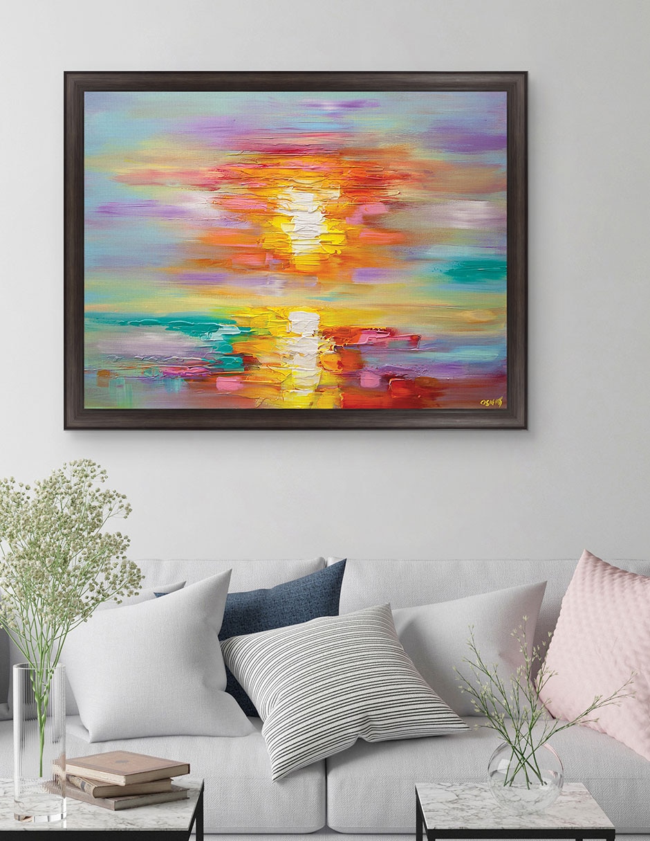Cuadro decorativo Amanecer abstracto de Osnat Tzadok técnica mixta 3