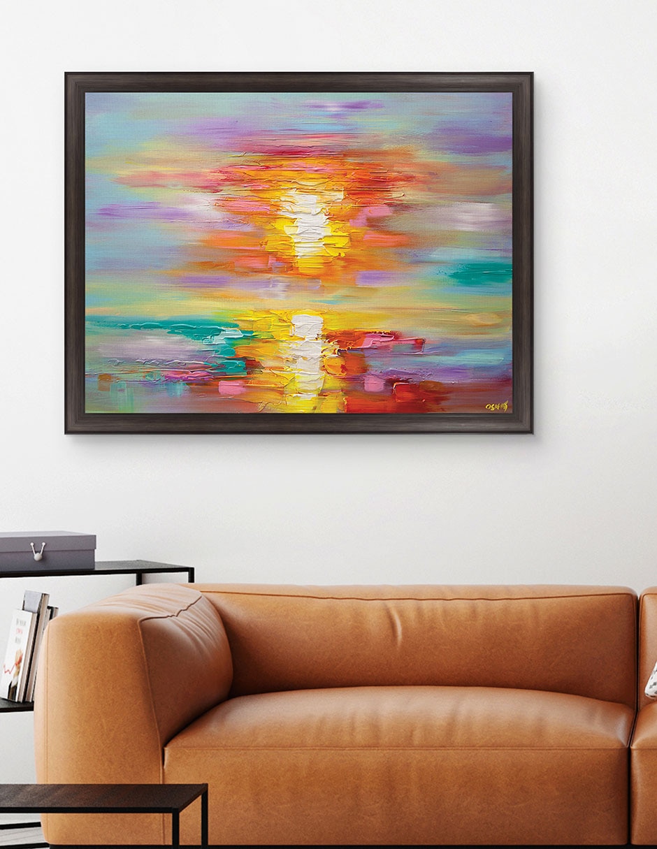 Cuadro decorativo Amanecer abstracto de Osnat Tzadok técnica mixta 5